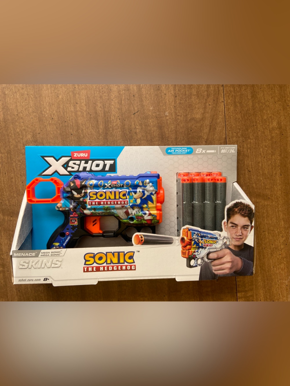 X-Shot Sonic The Hedgehog Foam Dart Blaster - Blue/Orange